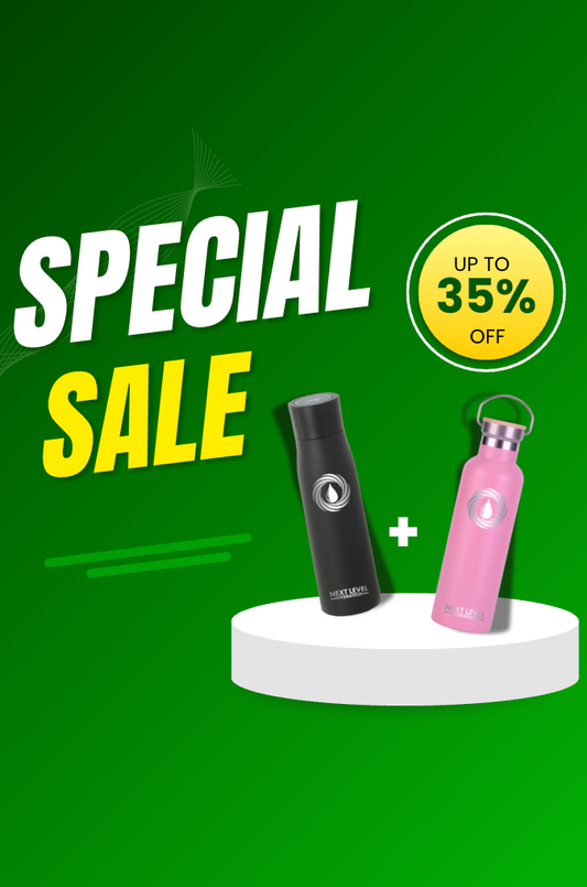Smart UV-C + Bamboo Lid Bottle Bundle